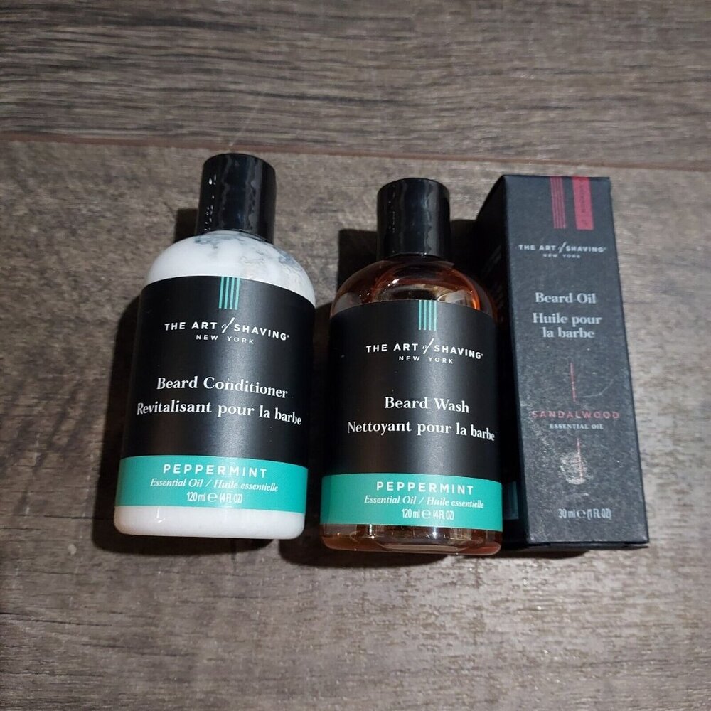 Beard Prep Travel Kit 4oz Peppermint Beard Wash Conditioner, 1oz Sandalwood oil - Picture 6 of 8